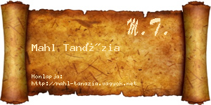 Mahl Tanázia névjegykártya
